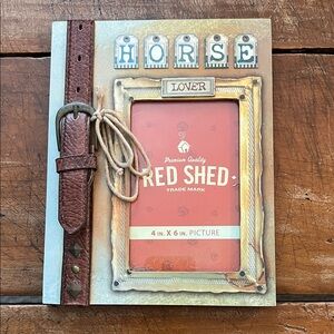 Horse Lover Picture Frame with 3D Belt Accent!  Perfect for 4 x 6 pics!  NEW!